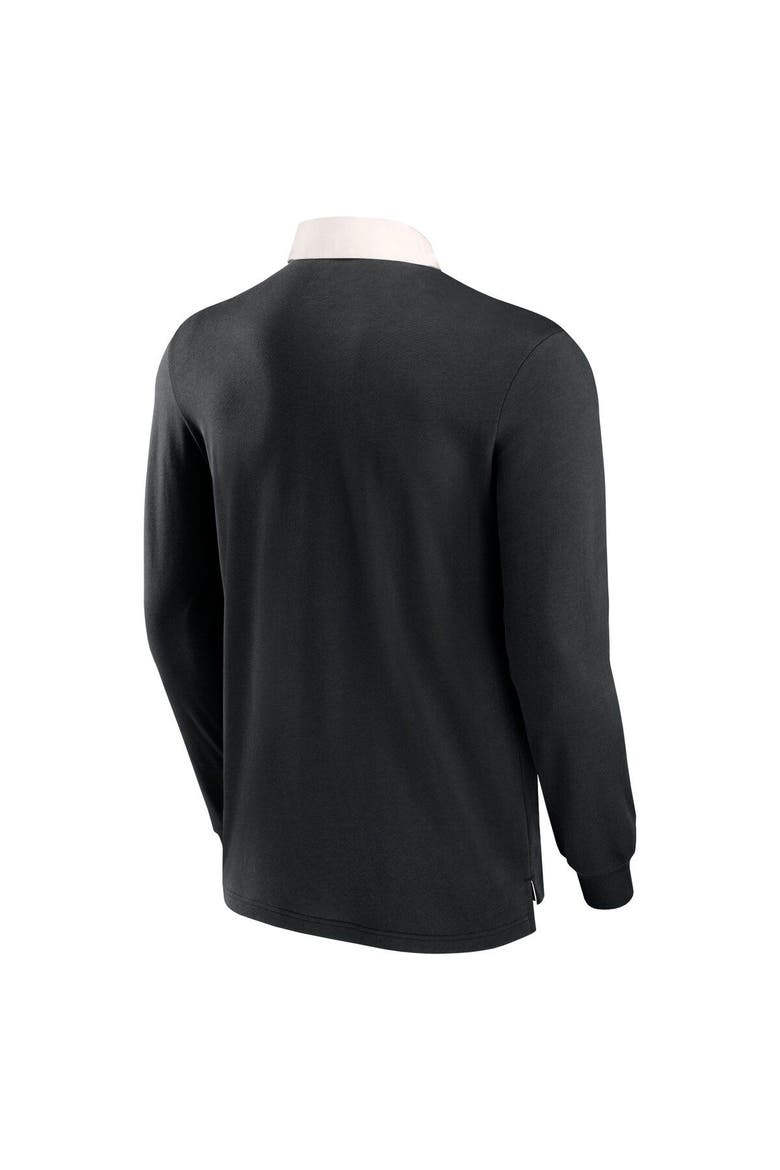 Men's Fanatics Branded Black Austin FC Penalty Kick Long Sleeve Polo, Alternate, color, Black