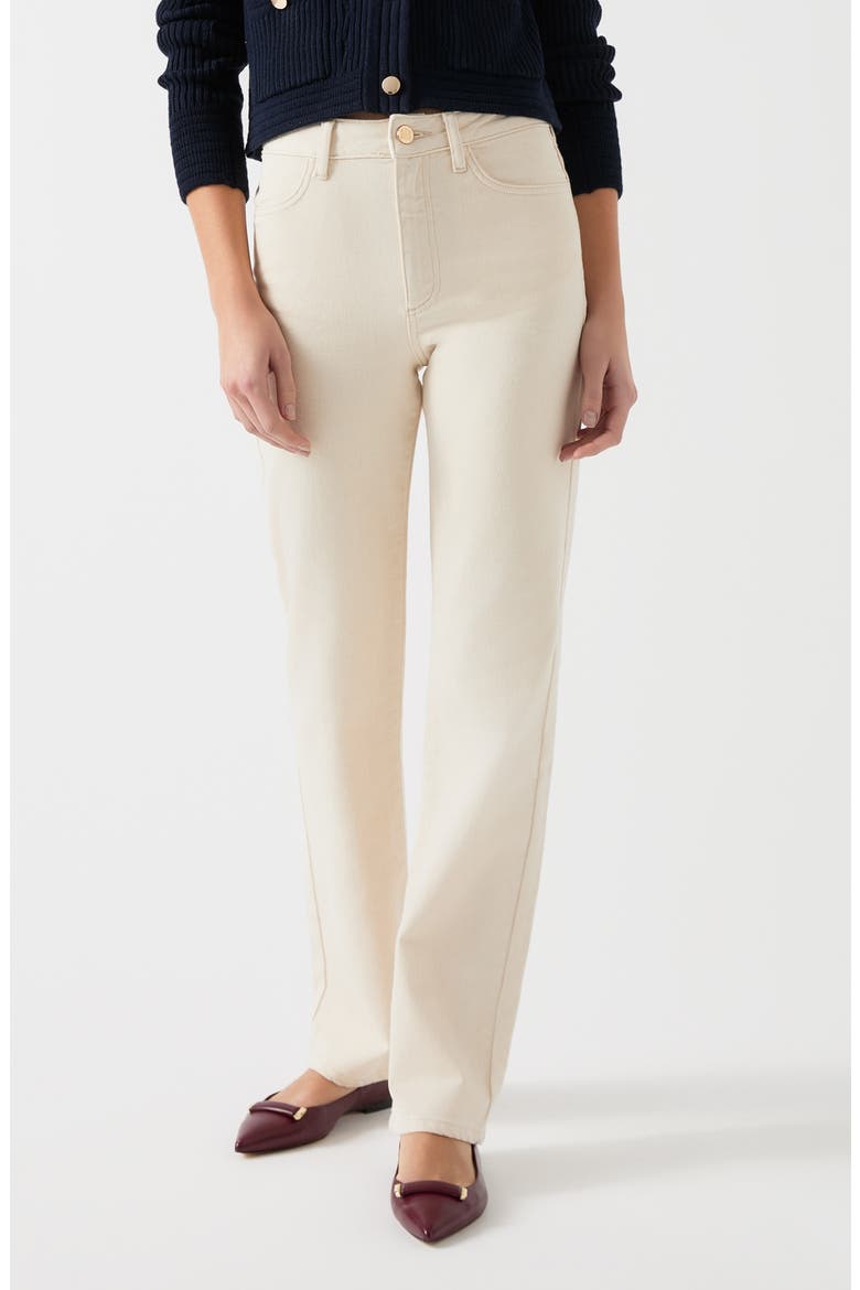 Clara Straight Leg Jeans, Main, color, ECRU