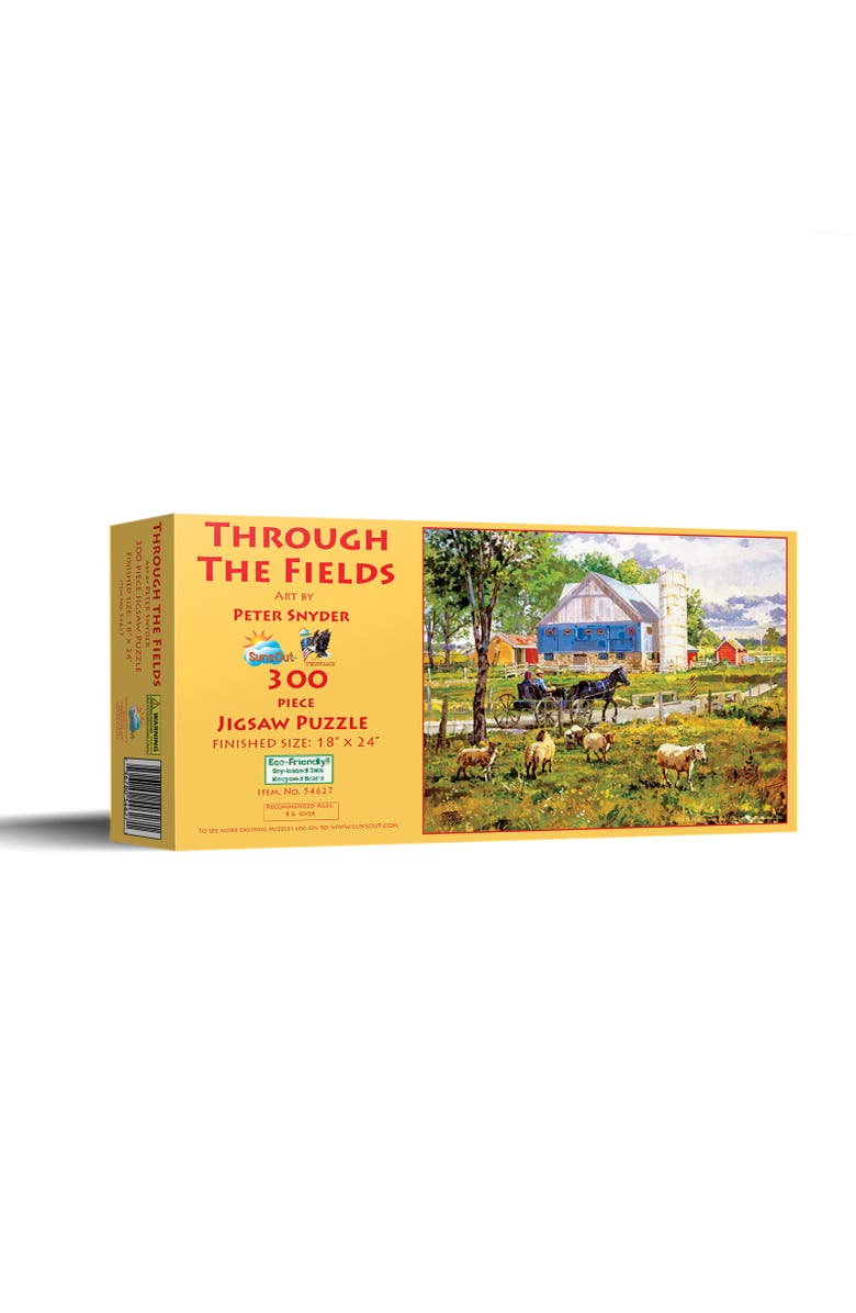 Sunsout Through the Fields 300 piece Jigsaw Puzzle for Adults, Main, color, Multicolor