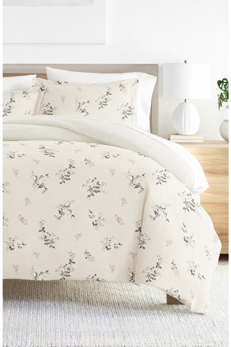 Pattern Duvet Cover & Sham Set, Alternate, color, DELICATE FLORAL IVORY