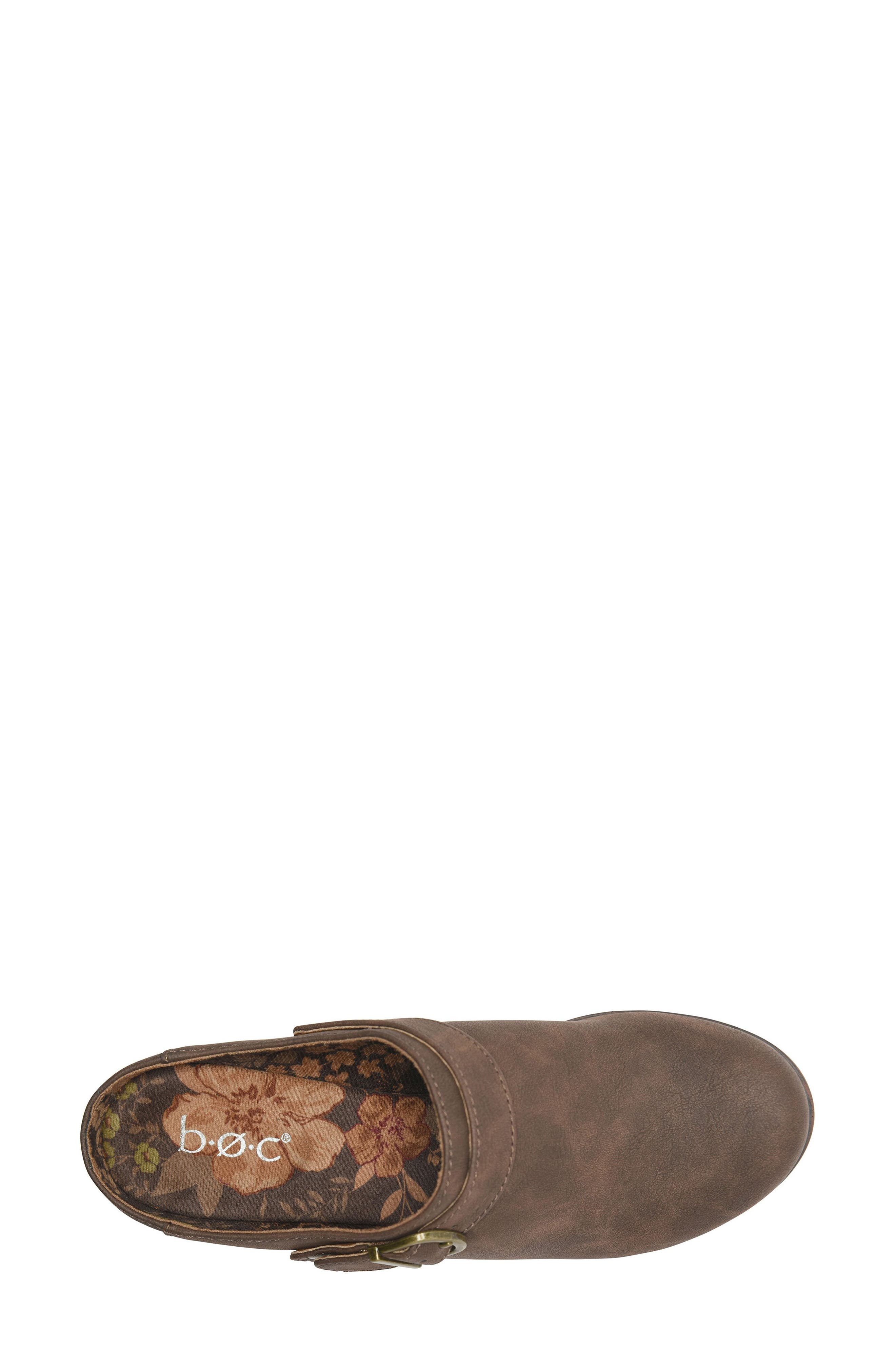 Adel Heeled Mule, Alternate, color, DARK BROWN NUBUCK