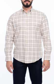 Check Cotton Slim Fit Button Down Shirt
