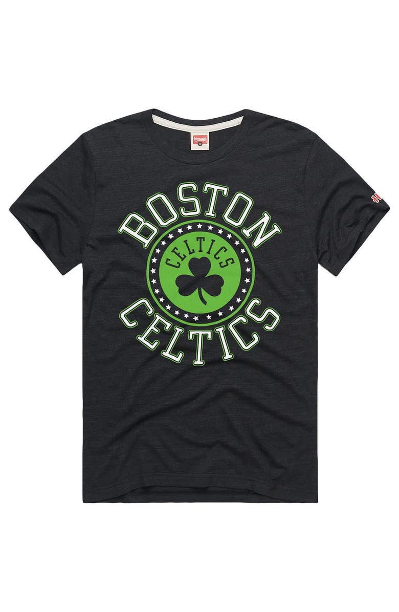 Homage Unisex Homage Charcoal Boston Celtics Hometown Edition Tri-Blend T-Shirt, Alternate, color, Charcoal