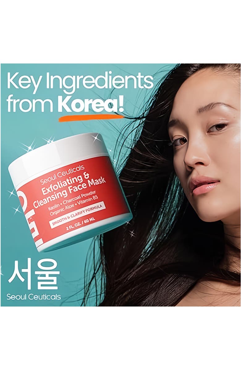 Seoul Ceuticals Exfoliating & Cleansing Korean Face Mask, Alternate, color, Clear