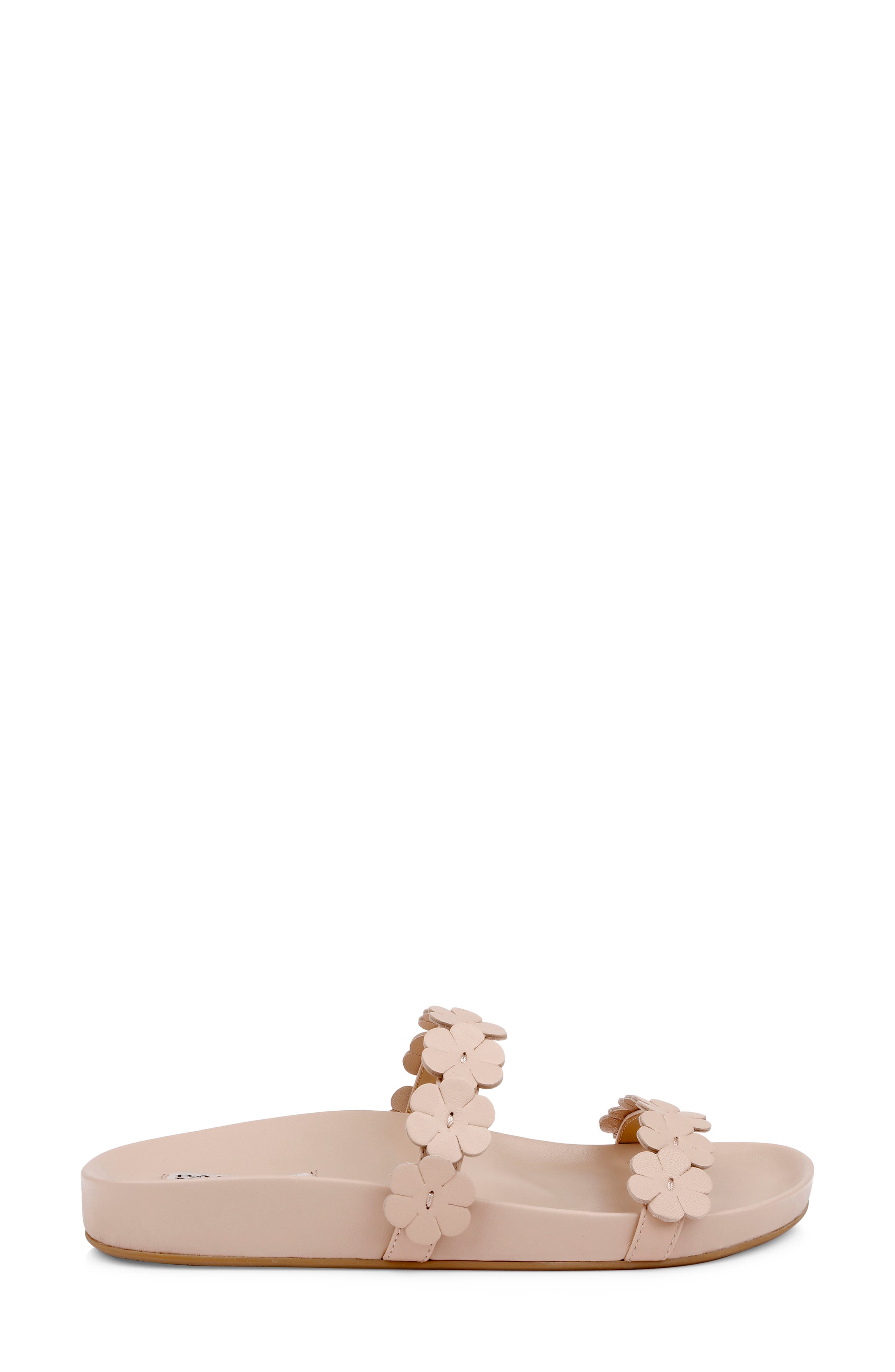Waterbury Slide Sandal, Alternate, color, NUDE LEATHER