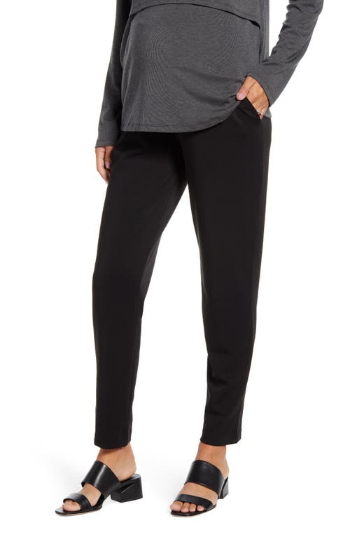 Angel Maternity Ponte Knit Maternity Pants in Black 