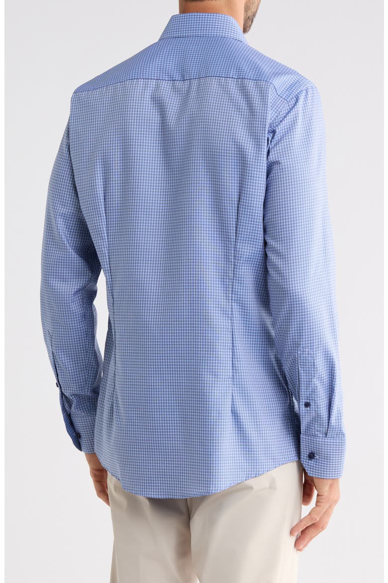 Slim Fit Check Twill Shirt, Alternate, color, DARK BLUE