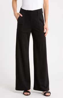 Ponte High Waist Wide Leg Pants