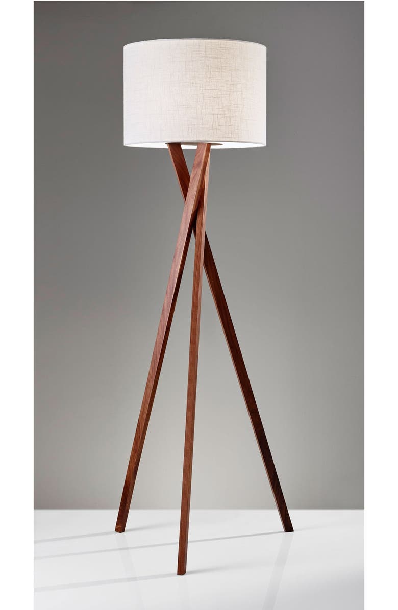 ADESSO LIGHTING Brooklyn Floor Lamp, Alternate, color, Walnut
