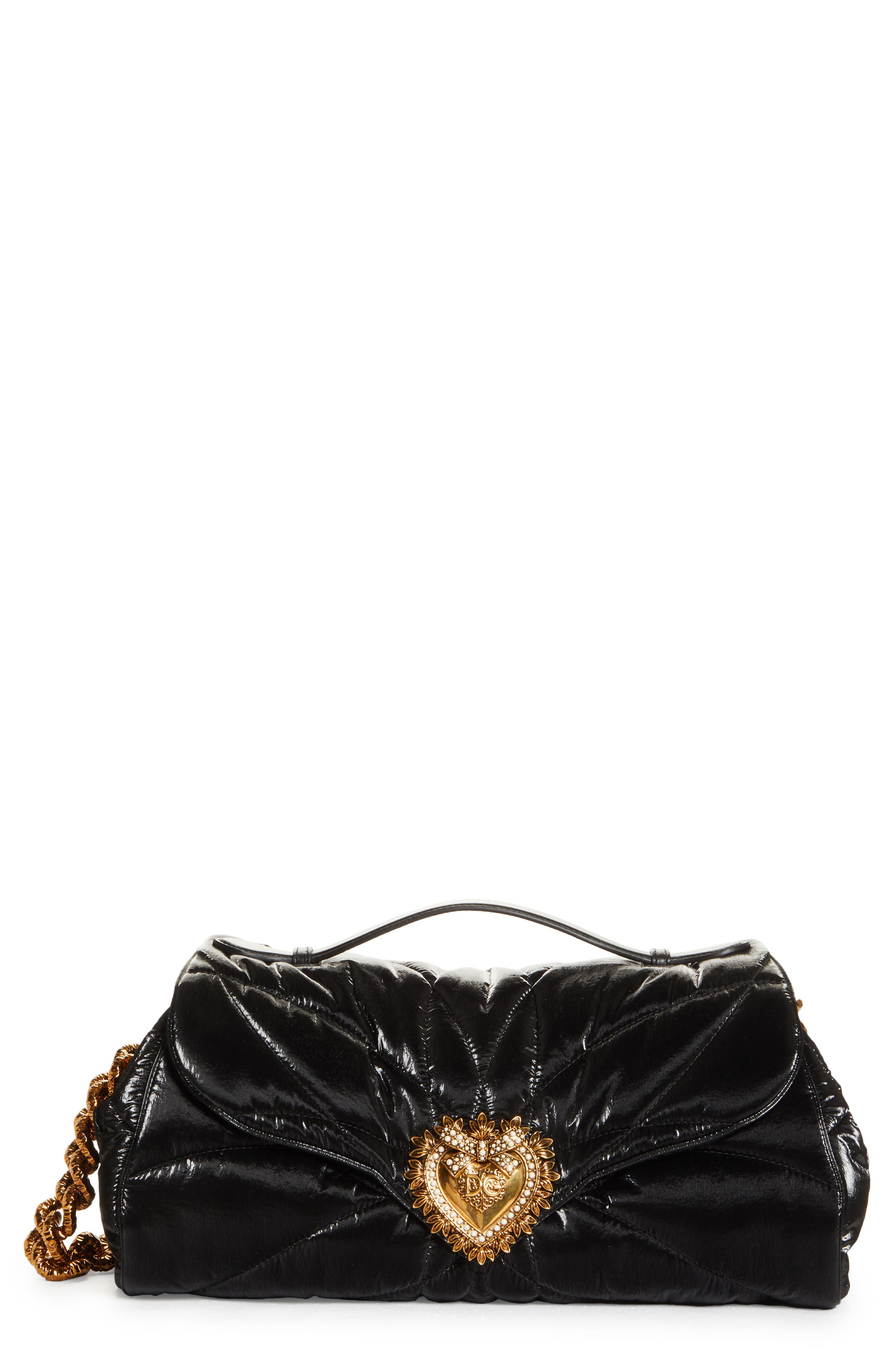 Dolce&Gabbana Devotion Quilted Shoulder Bag, Main, color, 