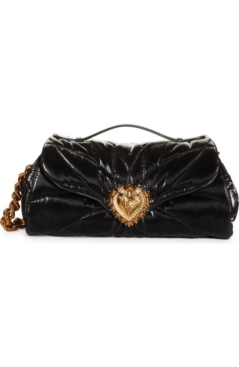 Dolce&Gabbana Devotion Quilted Shoulder Bag, Main, color,