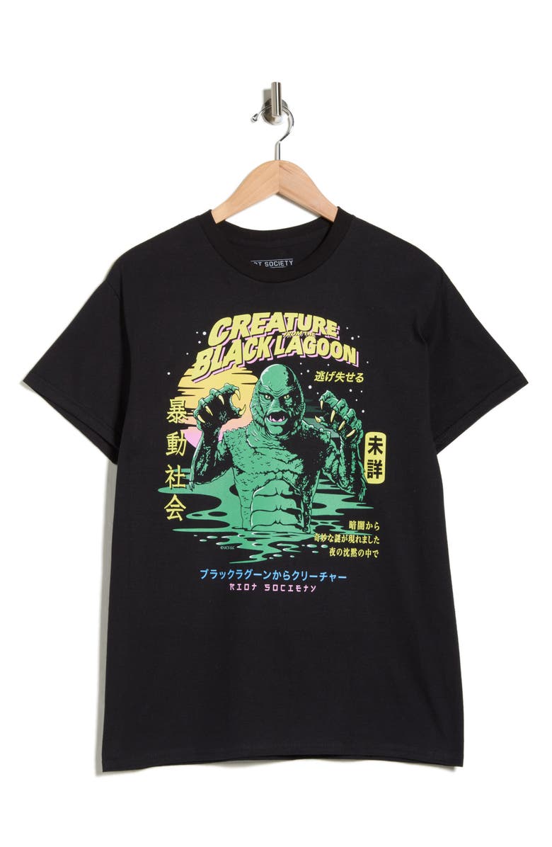 RIOT SOCIETY Creature Kanji Graphic T-Shirt, Alternate, color, Black