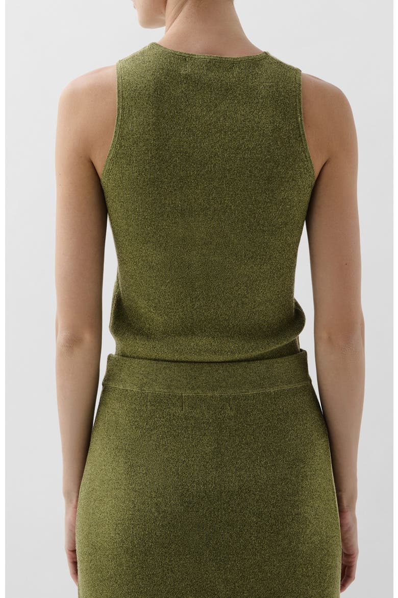 Lurex Duo Knit Top, Alternate, color, Khaki