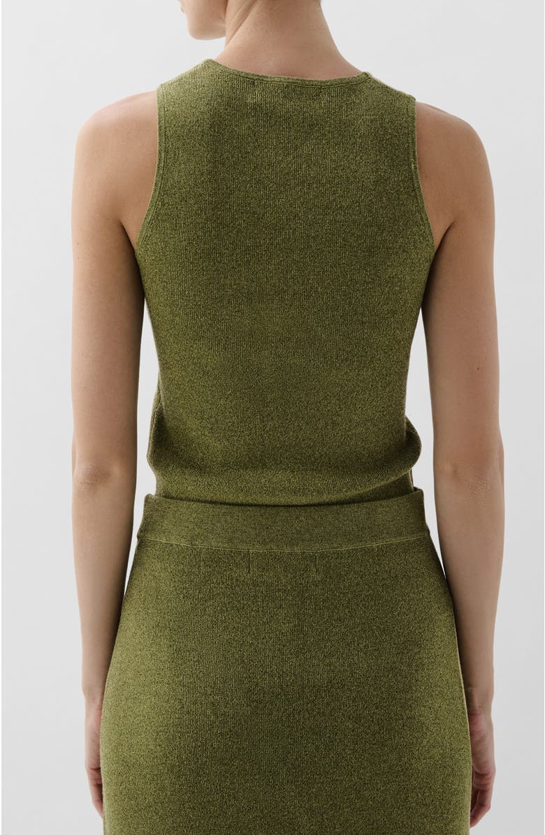 Scalpers Lurex Duo Knit Top, Alternate, color, Khaki