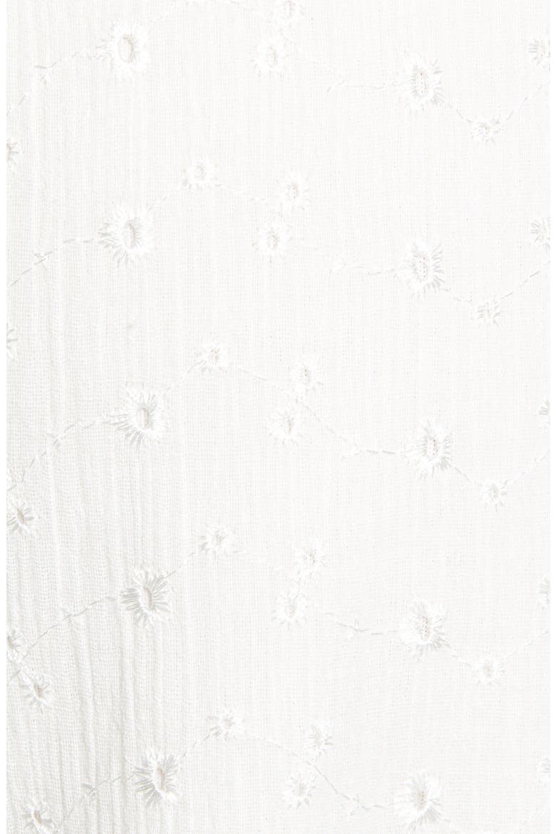 Godet Hem Eyelet Romper, Alternate, color, WHITE