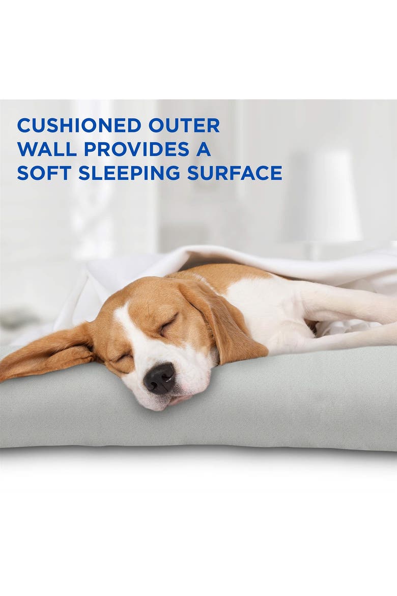 Self Dog Cooling Mat, Solid Gel Based Pet Cooling Mat with Foam Based Bolster Bed, Alternate, color, Grey
