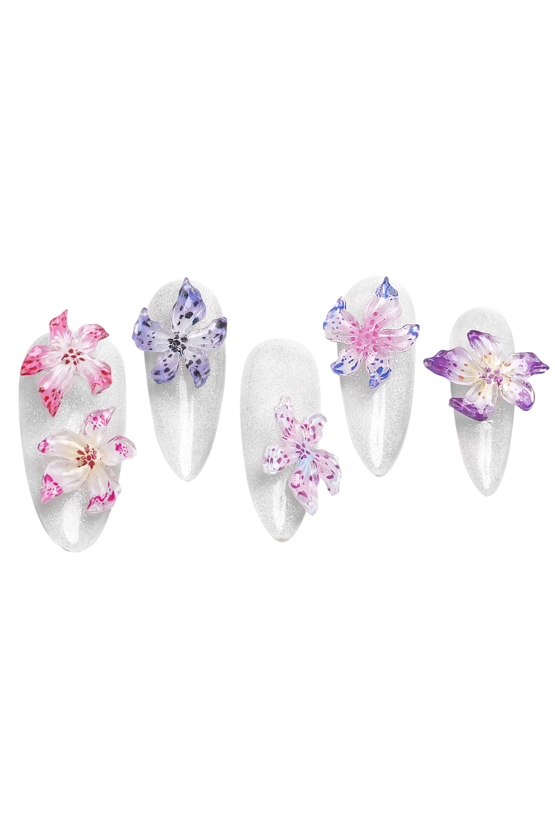 Orchid Blossom - 120+ Assorted Nail Charms, Alternate, color, Assorted multicolor floral