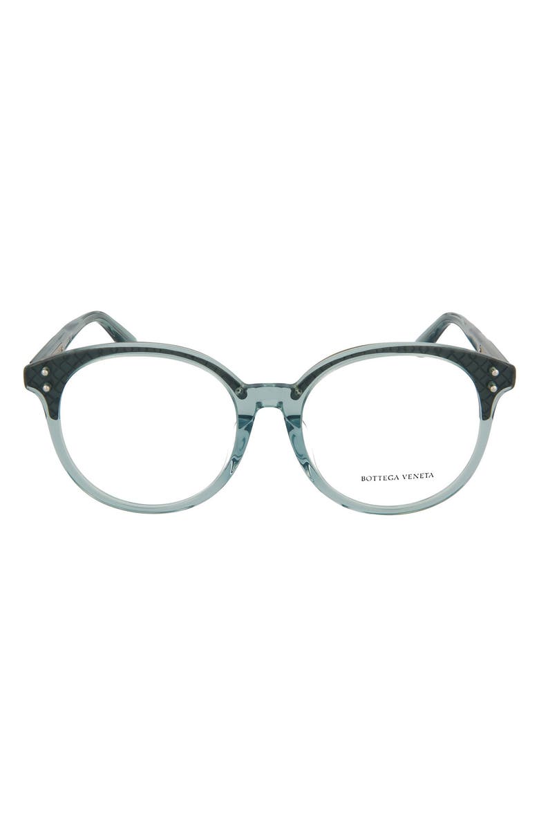 Bottega Veneta 53mm Round Optical Frames, Main, color,