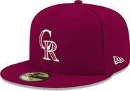 New Era Men's New Era Cardinal Colorado Rockies White Logo 59FIFTY Fitted Hat