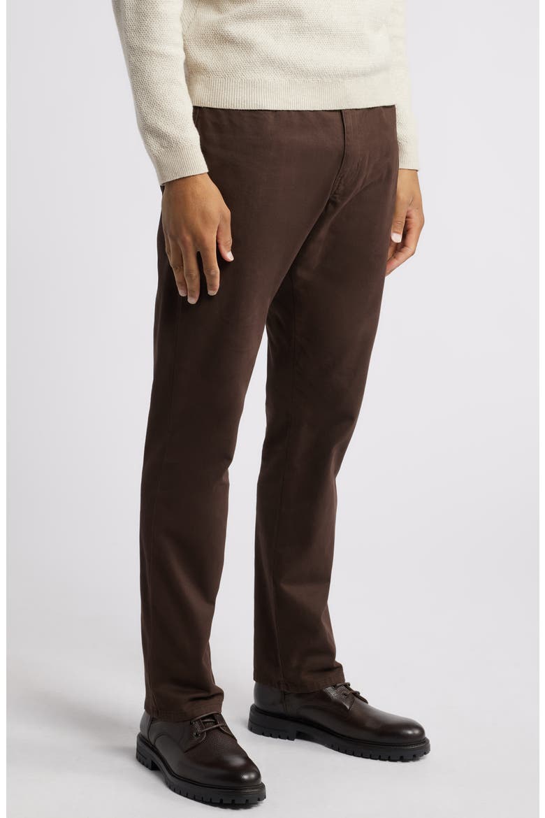 Straight Leg Stretch Pima Cotton Pants, Alternate, color, BROWN