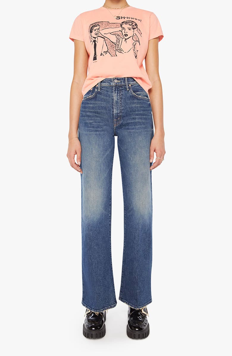 MOTHER The Boxy Goodie Goodie Stretch Cotton Graphic T-Shirt, Alternate, color, Shh