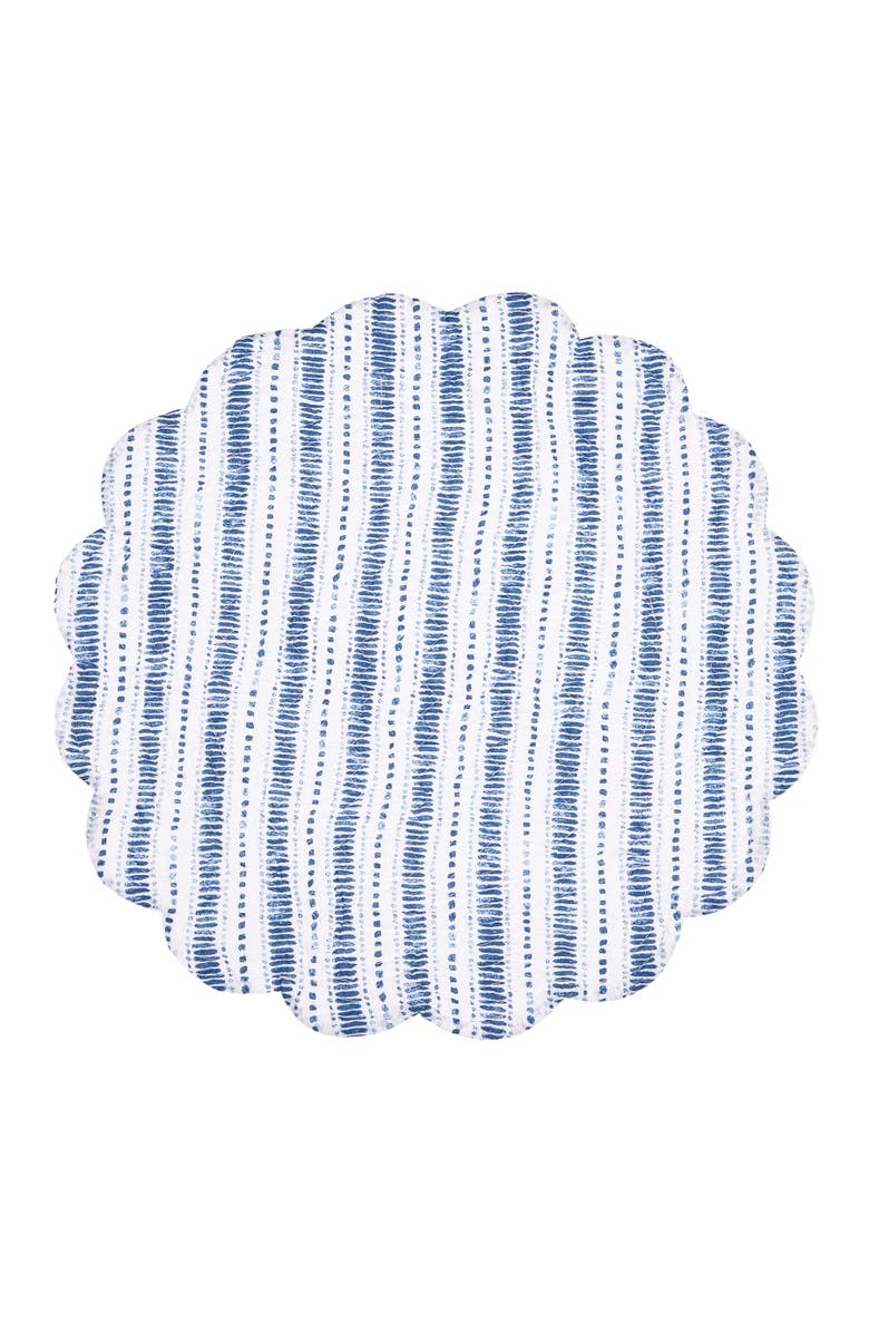 C&F Home Payton Paisley Round Placemats Set of 6, 17", Alternate, color, Blue