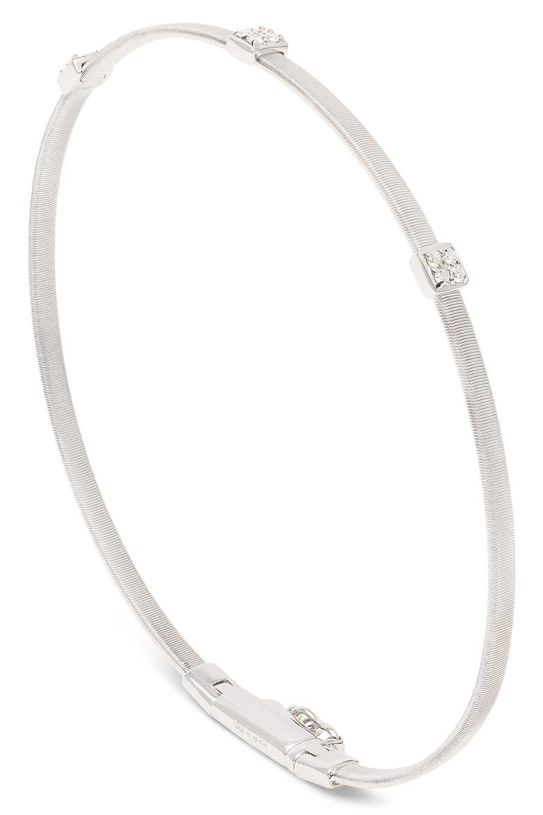 Masai Pavé Diamond Station Bracelet, Main, color, WHITE GOLD