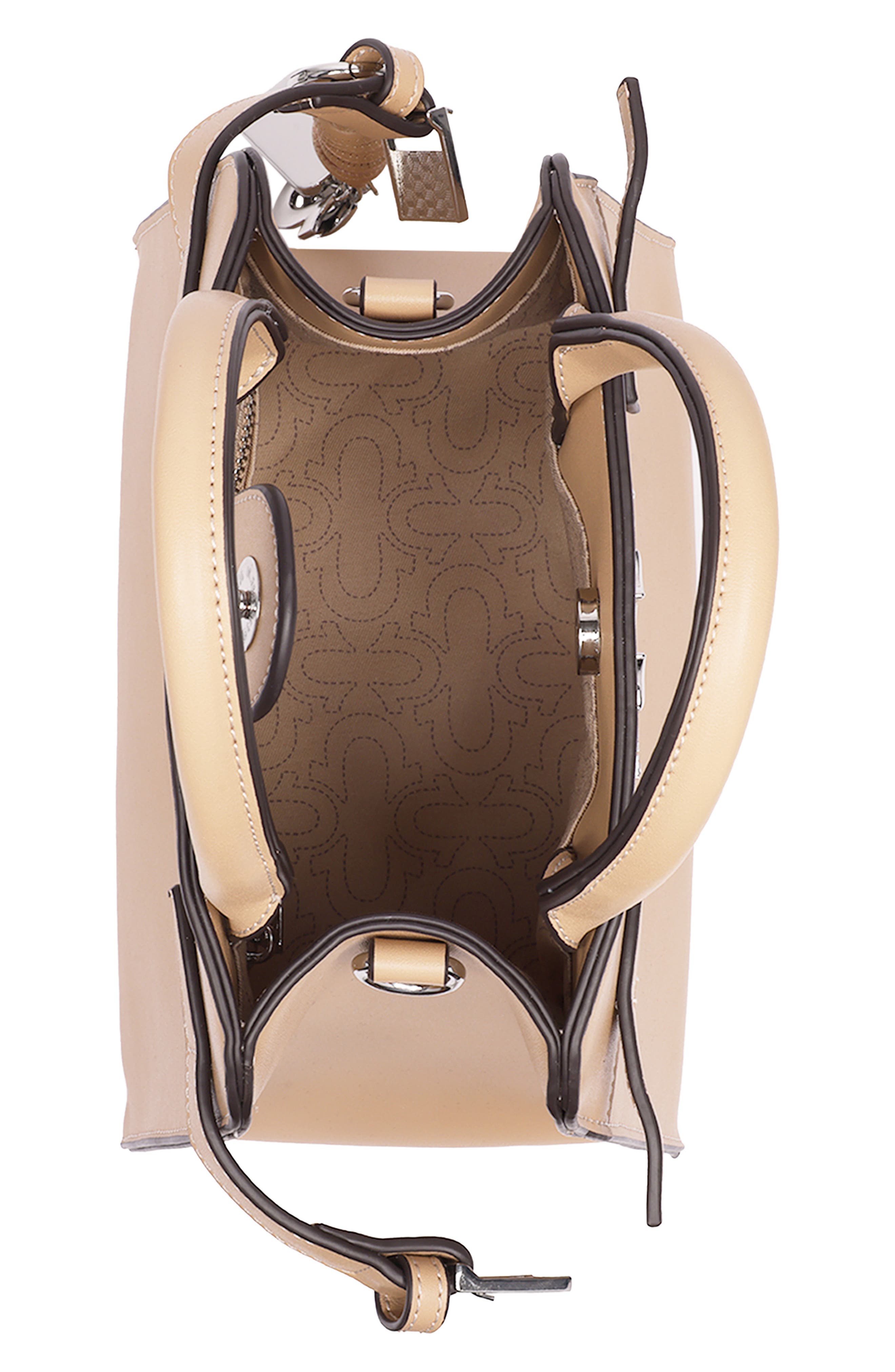 Beckham Faux Leather Belted Tote, Alternate, color, TAN