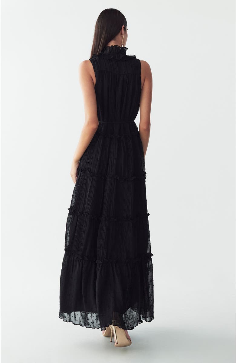 ST MRLO Omaha Midi Dress, Alternate, color, Black