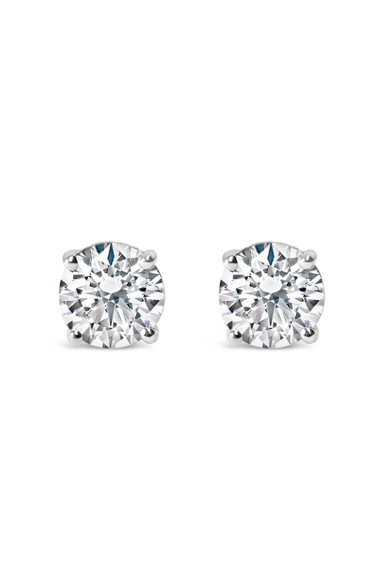 Haus of Brilliance 14K White Gold 1 1/2 Ct Lab Grown Diamond Solitaire Stud Earrings Screwbacks, Alternate, color, White