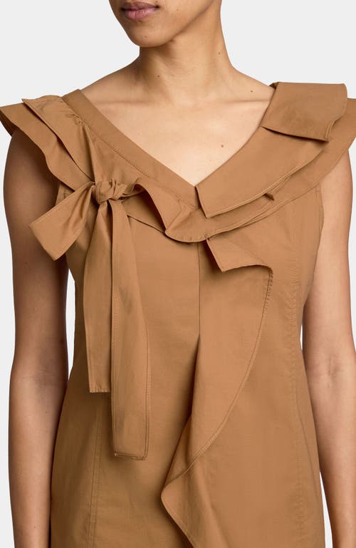 Santorelli Silvi Short Cap Sleeve Shift Dress In Brown