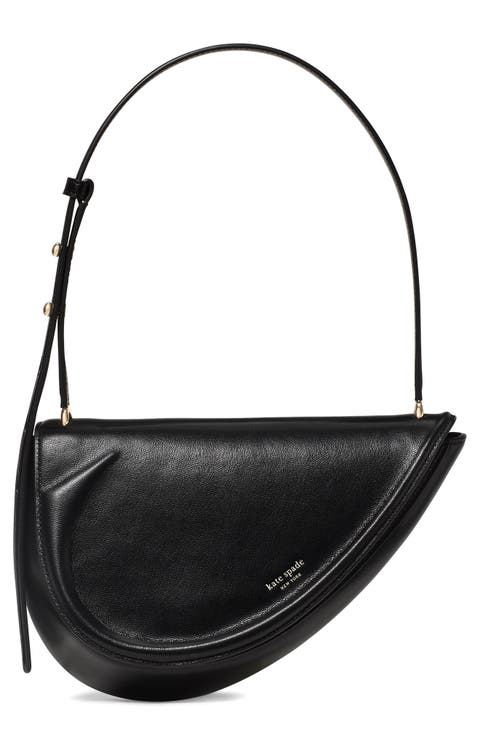 the spade fine grain leather shoulder bag