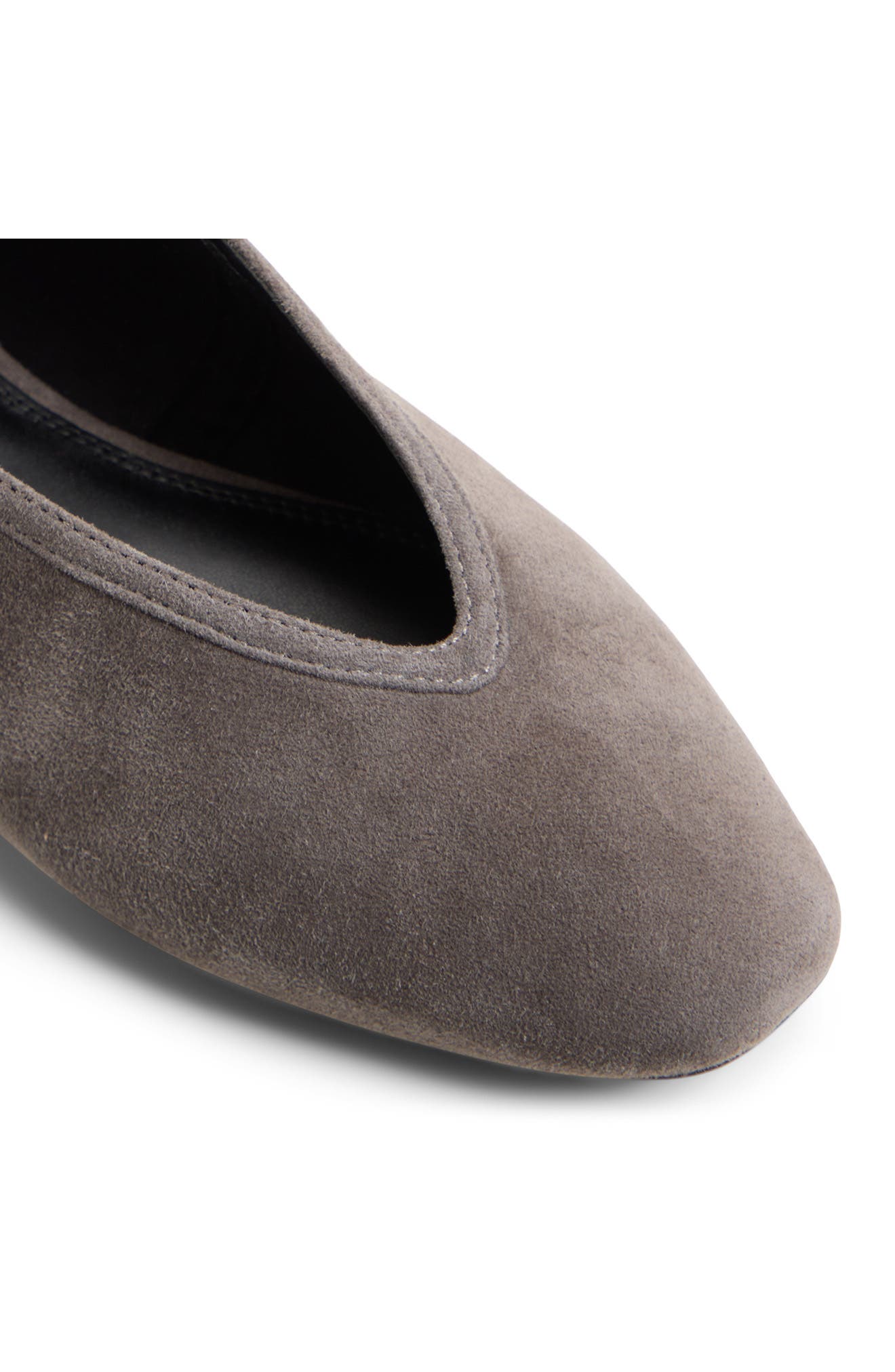 Ayrah Leather Flat, Alternate, color, MEDIUM GREY