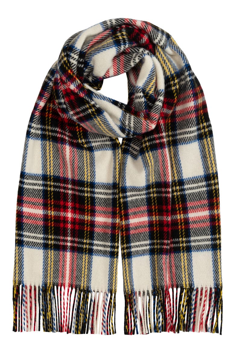 Plaid Wool Scarf, Main, color, DRESS STEWART