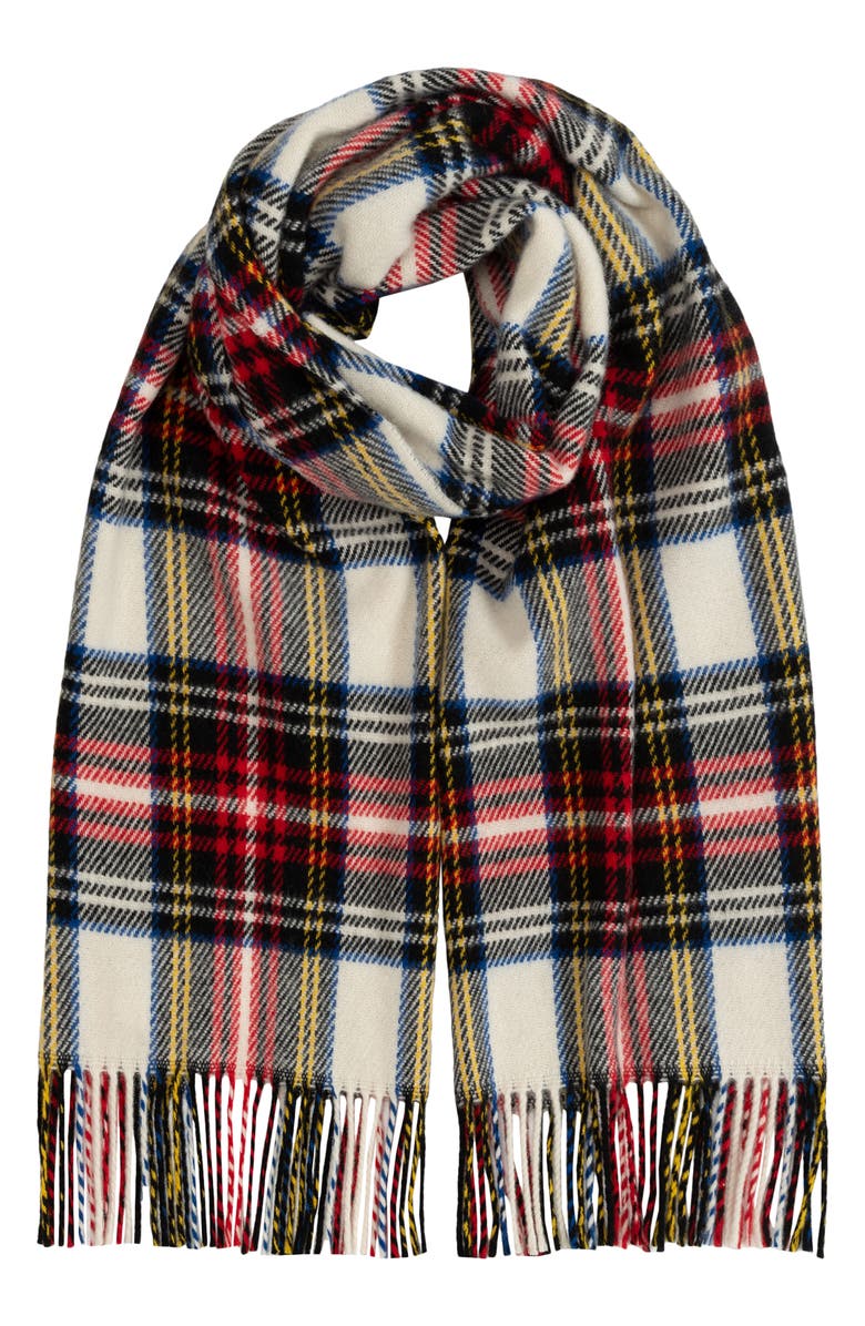 Polo Ralph Lauren Plaid Wool Scarf, Main, color, Dress Stewart