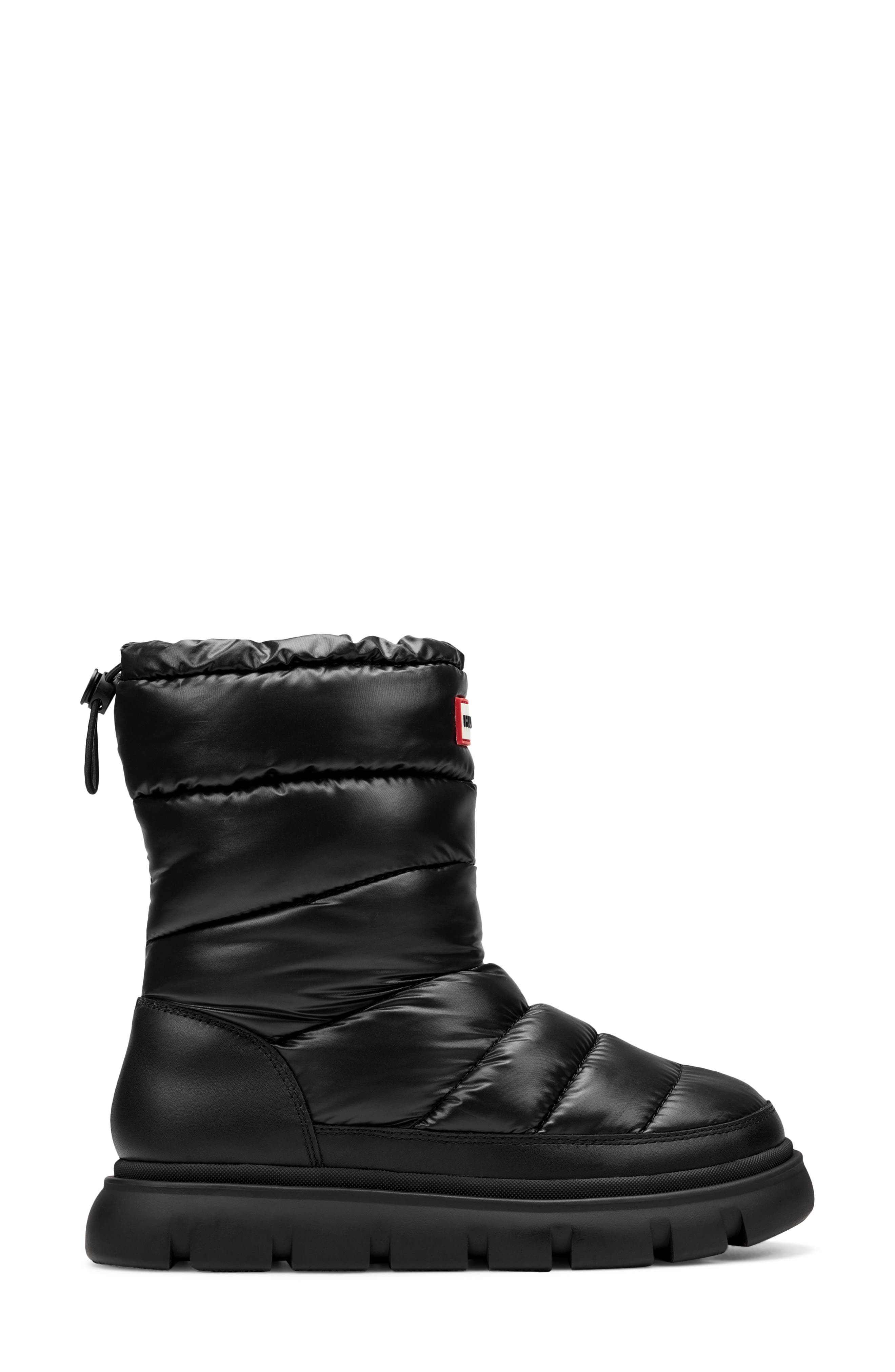 Hunter Maribels Waterproof Snow Boot, Alternate, color, Black/ Black