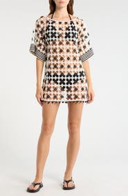 Ramy Brook Betsy Open Stitch Cover-Up Dress