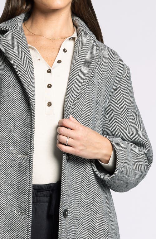Thread & Supply Catalina Herringbone Coat In Animal Print