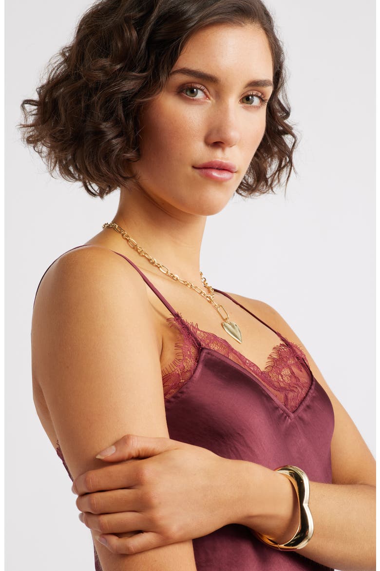 Puffy Heart Hinge Bracelet, Alternate, color, GOLD
