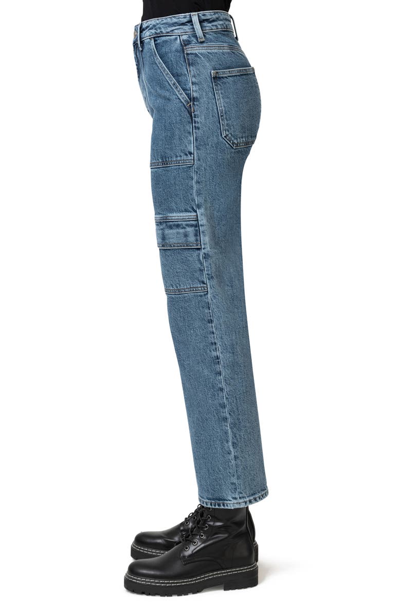 Marissa High Waist Straight Leg Utility Jeans, Alternate, color, MID BRUSHED CLASSIC BLUE