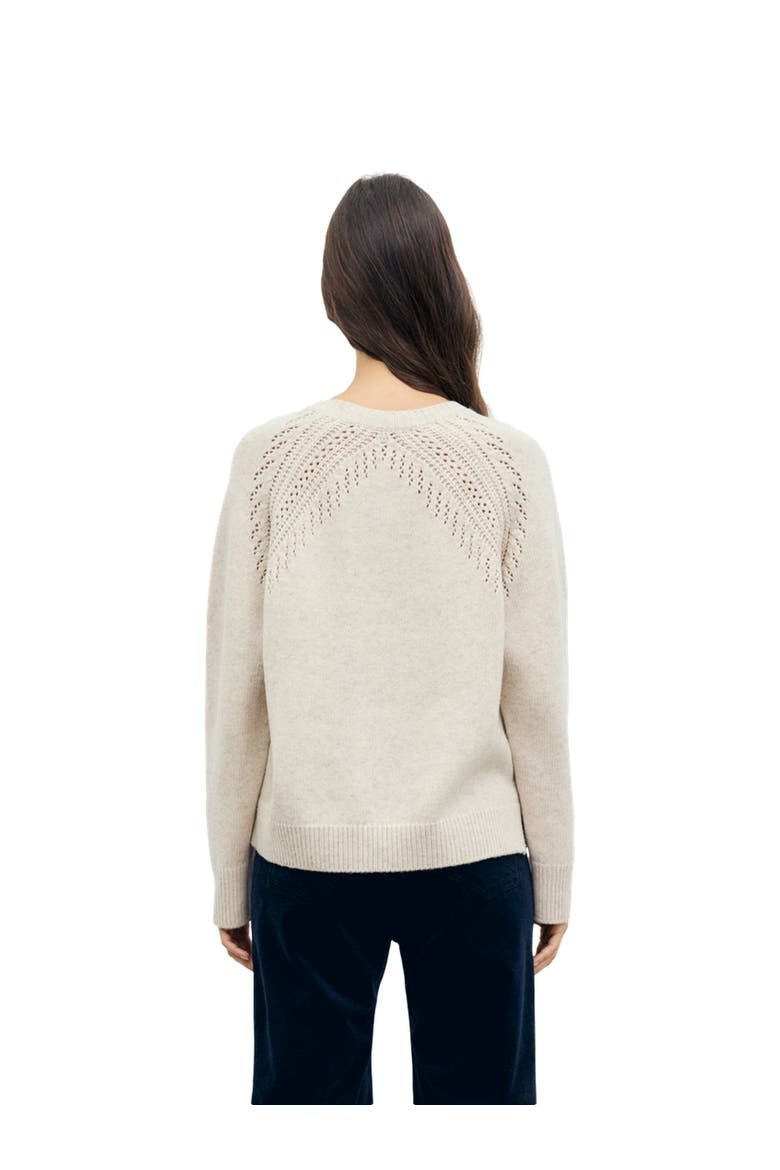 Risa Openwork Knit Sweater, Alternate, color, Natural