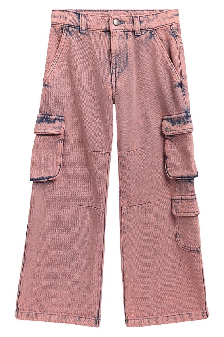 Logo Overdye Cargo Denim Pants, Main, color, ANTIQUE ROSE BLUE