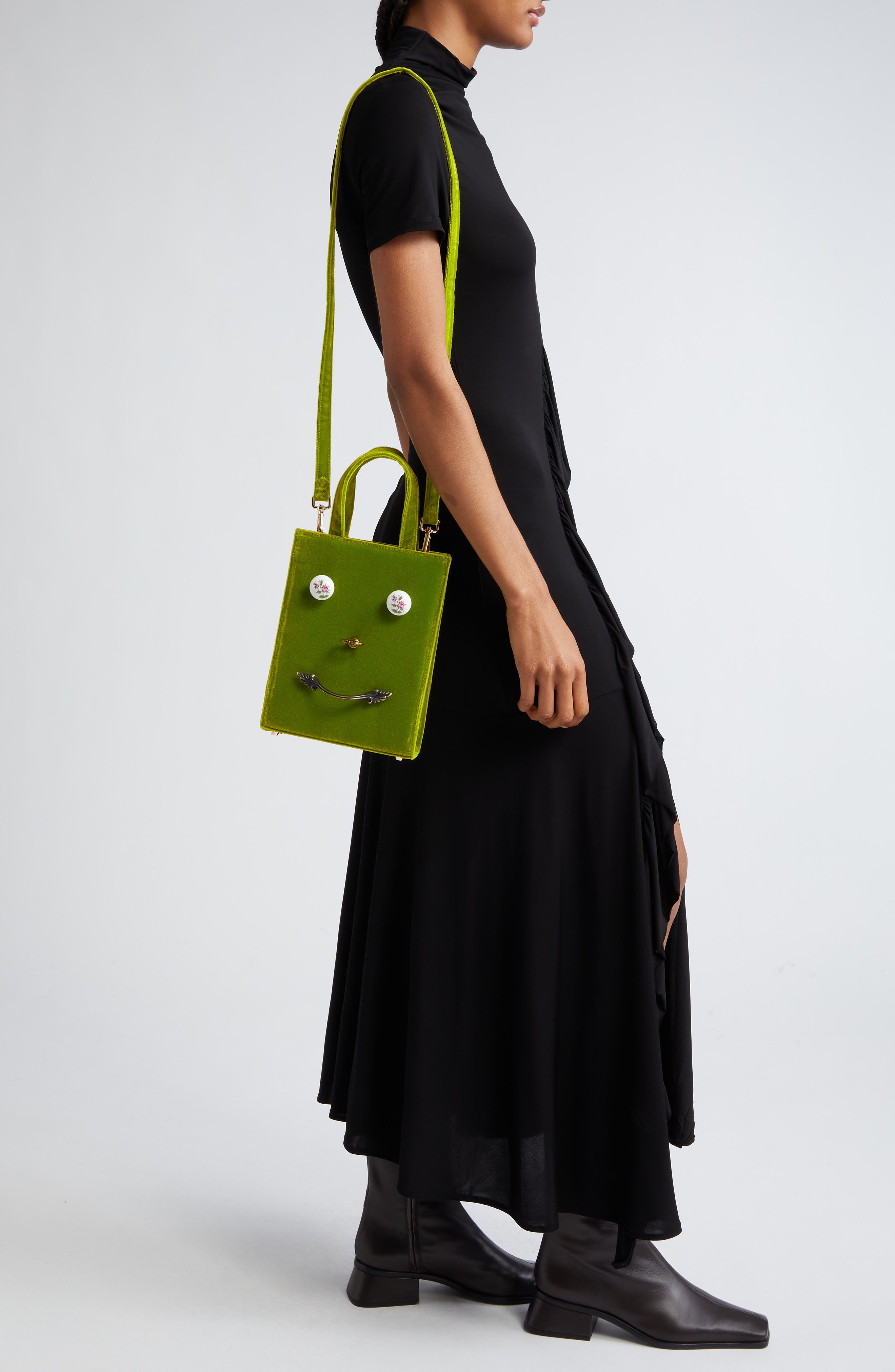 Dauphinette The Beast Bag Velvet Tote, Alternate, color, 