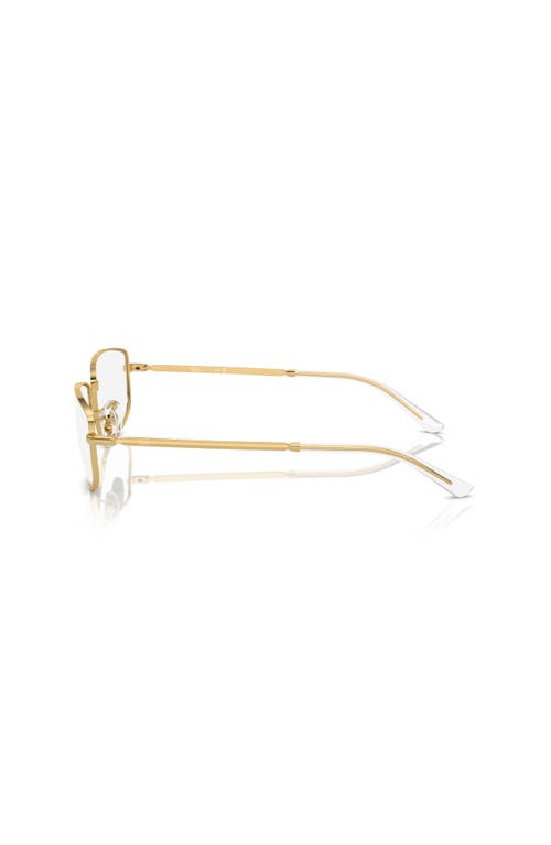 Ray Ban Ray-ban 54mm Irregular Optical Glasses In Brown