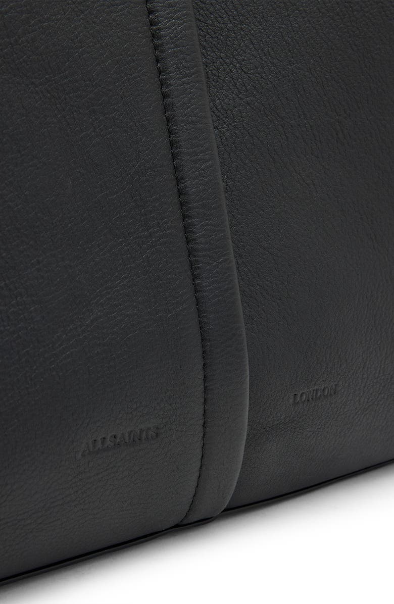 AllSaints Phoenix Leather East/West Tote, Alternate, color, Black