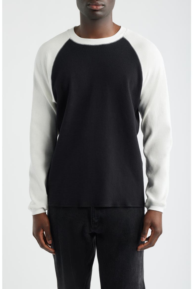Spring Training Thermal Raglan Sleeve T-Shirt, Main, color, VINTAGE BLACK/ OFF W