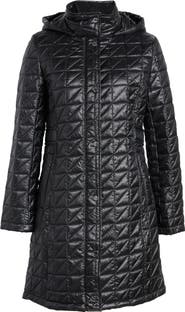 Via Spiga Box Quilt Hooded Coat