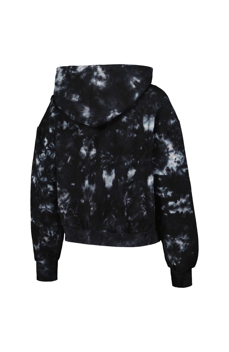THE WILD COLLECTIVE Women's The Wild Collective  Black Minnesota Vikings Tie-Dye Cropped Pullover Hoodie, Alternate, color, Black
