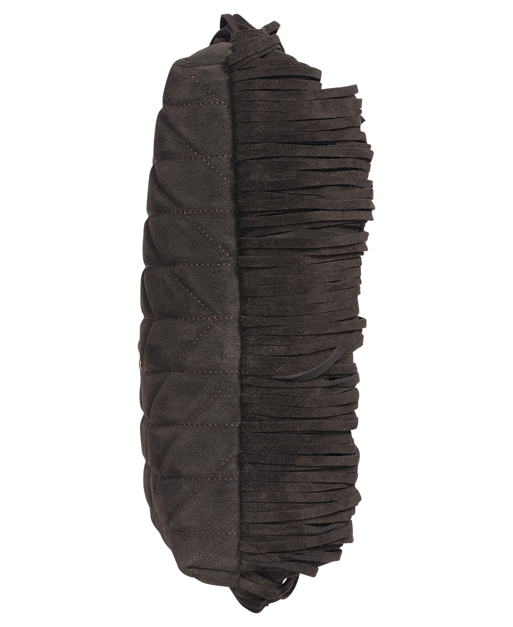 Lafayette Suede Fringe Shoulder Bag, Alternate, color, Fudge