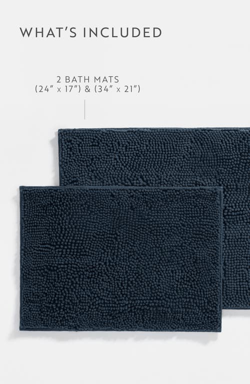 Homespun 2-pack Chenille Bath Mats In Blue